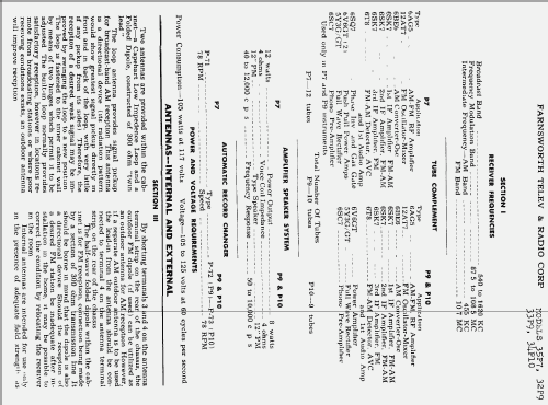 Capehart 1000M Ch= P8; Farnsworth (ID = 351997) Radio