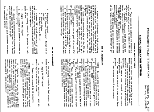 Capehart 1001-M Ch= P10; Farnsworth (ID = 352675) Radio