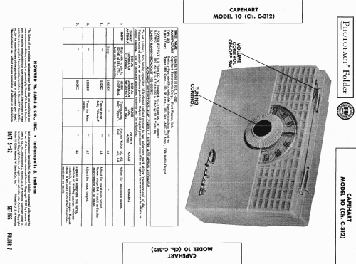 Capehart 10 Ch= C-312; Farnsworth (ID = 462441) Radio