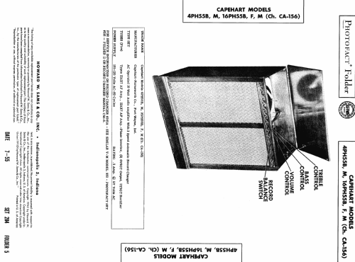 Capehart 16PH55M Ch= CA-156; Farnsworth (ID = 462309) Sonido-V