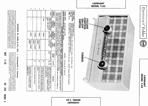 Capehart T-54 Ch= CR-130; Farnsworth (ID = 465320) Radio