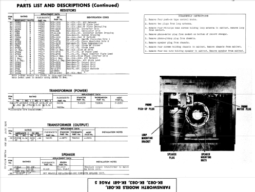 EK 082 Ch= C157; Farnsworth (ID = 900114) Radio