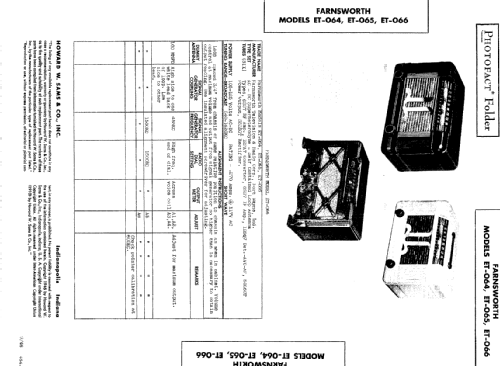 ET-65 Ch= C-158; Farnsworth (ID = 457399) Radio