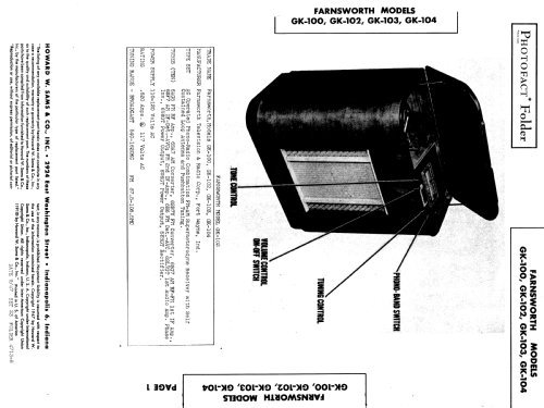 GK-104 Ch= C-201; Farnsworth (ID = 879309) Radio