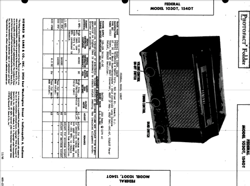 1030T ; Federal Radio Corp. (ID = 510252) Radio