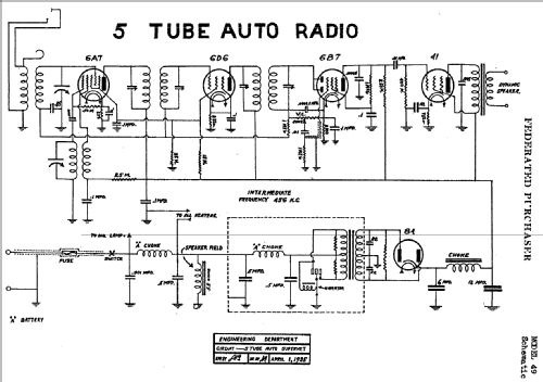 5 tube Auto Radio 49; Federated Purchaser, (ID = 452879) Car Radio