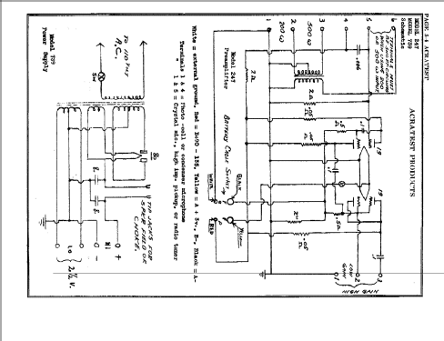 Acratest Preamplifier 247; Federated Purchaser, (ID = 48932) Ampl/Mixer