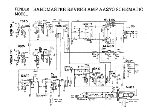 Bandmaster Reverb-Amp AA270; Fender Electric (ID = 2776059) Ampl/Mixer