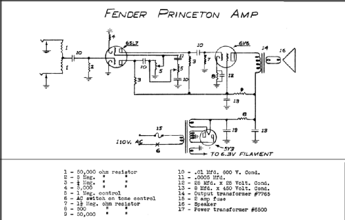 Princeton 'Woodie' ; Fender Electric (ID = 437820) Ampl/Mixer