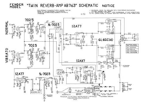 Twin Reverb - Amp AB763; Fender Electric (ID = 2854458) Ampl/Mixer