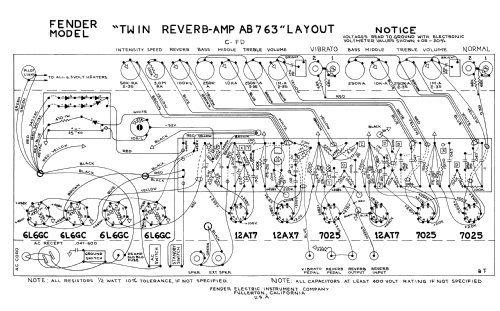 Twin Reverb - Amp AB763; Fender Electric (ID = 2854459) Ampl/Mixer