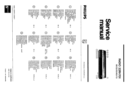 22RH701 /53N, 22RH701 /53P, 22RH701 /53T, 22RH701 /53Z; Philips; Eindhoven (ID = 2398763) Radio