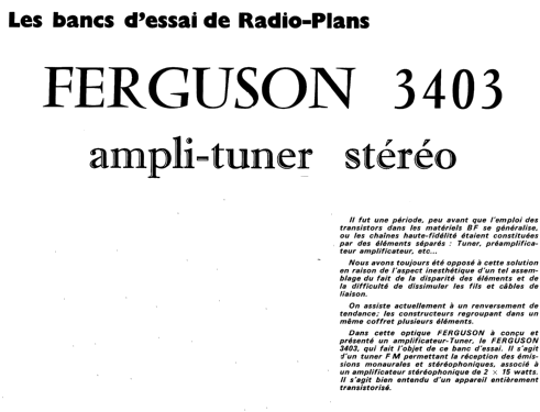 3403; Ferguson Brand, (ID = 3096948) Radio