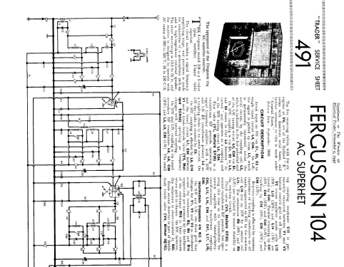 104 AC ; Ferguson Brand, (ID = 1320236) Radio