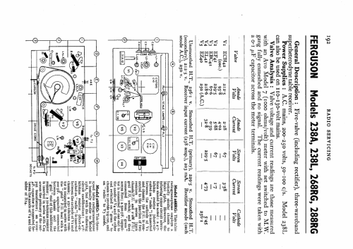 238L; Ferguson Brand, (ID = 531124) Radio