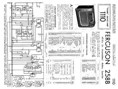 258B; Ferguson Brand, (ID = 1026417) Radio