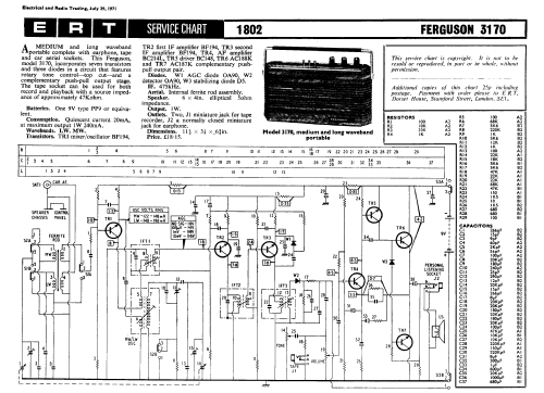 3170; Ferguson Brand, (ID = 1335380) Radio