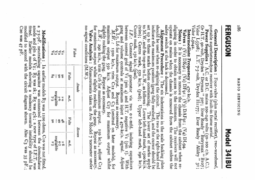 341BU; Ferguson Brand, (ID = 530963) Radio