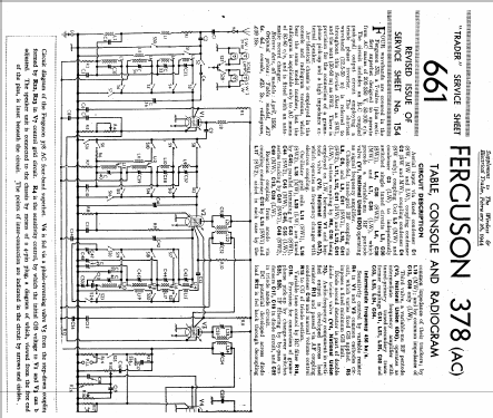 378RG ; Ferguson Brand, (ID = 575687) Radio