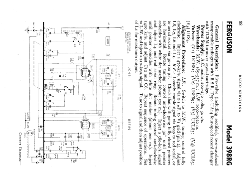 398RG; Ferguson Brand, (ID = 597034) Radio