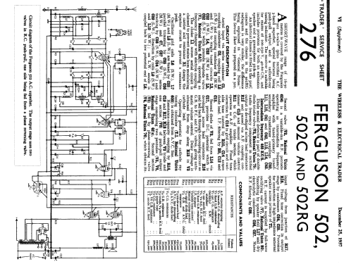 502C; Ferguson Brand, (ID = 1040132) Radio