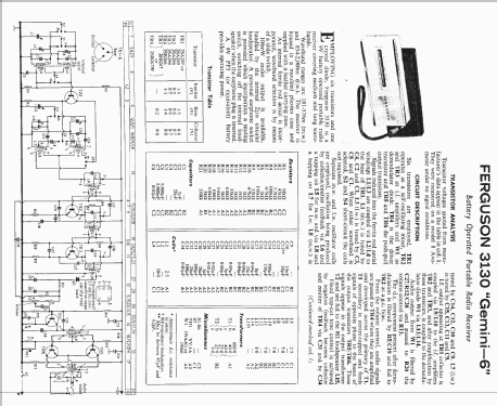 Gemini 6 3130; Ferguson Brand, (ID = 242600) Radio