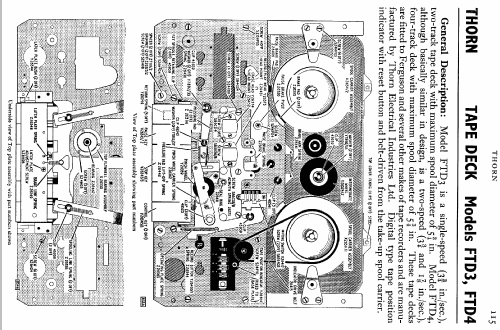 Thorn Tape Deck FTD3; Ferguson Brand, (ID = 726258) R-Player