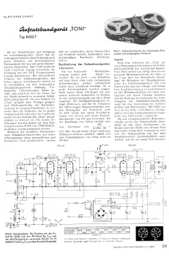 Aufsatz-Bandgerät Toni 8433.7; Fernmeldewerk (ID = 2756649) Ton-Bild