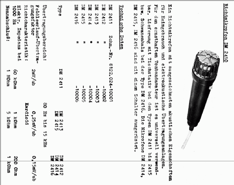 DM2410; Fernmeldewerk (ID = 653322) Microphone/PU