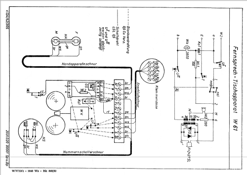 Fernsprech-Tischapparat W61; Fernmeldewerk (ID = 2606188) Telephony