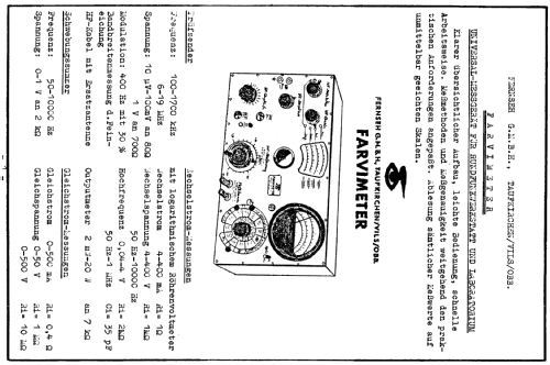 Farvimeter MOD-10; Fernseh Fernseh AG, (ID = 173450) Equipment