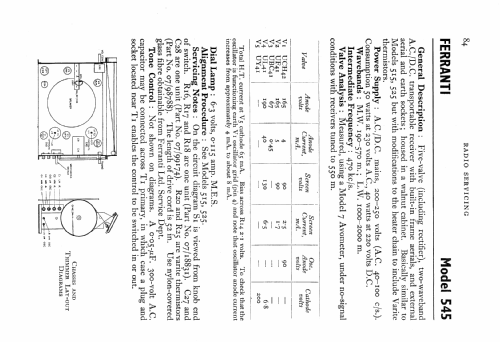 545; Ferranti, GB (ID = 548393) Radio