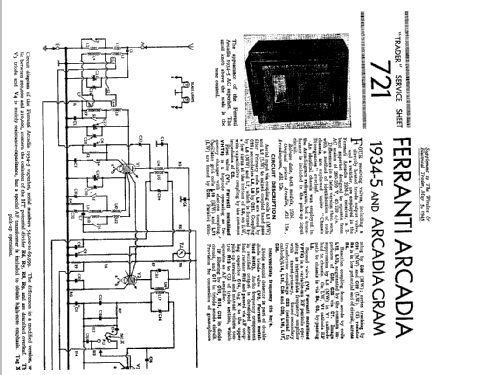 Arcadia T1/AC; Ferranti, GB (ID = 1541783) Radio