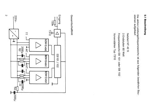 Aktiver Leistungs-Frequenzweichen-Einschub ; FG Elektronik, Franz (ID = 2220412) Ampl/Mixer