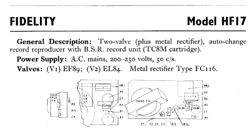 HF17; Fidelity Radio Co. (ID = 597157) Sonido-V