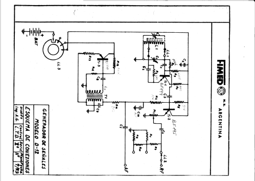 Generador de Radiofrecuencia D-12; Fimed; Buenos Aires (ID = 1178956) Equipment