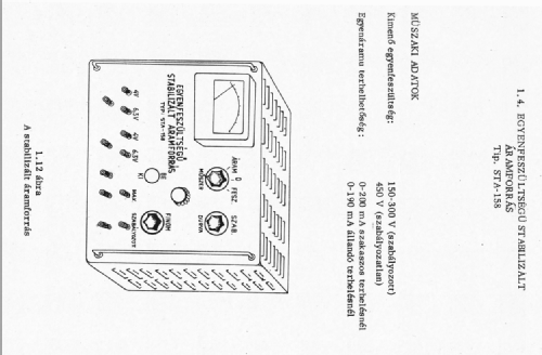 Stabilizált DC forrás STA 158; Finommechanikai (ID = 1594019) Equipment