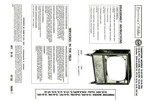 13-G-195 Code 334-5-A59CT/A ; Firestone Tire & (ID = 1923640) Télévision