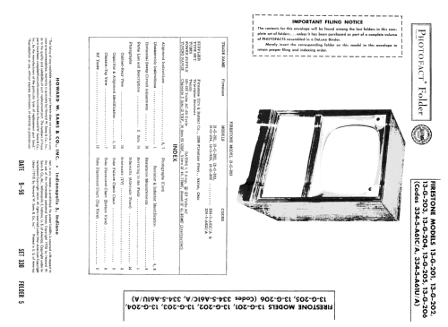 13-G-203 Code 334-5-A61U/A ; Firestone Tire & (ID = 1875976) Television