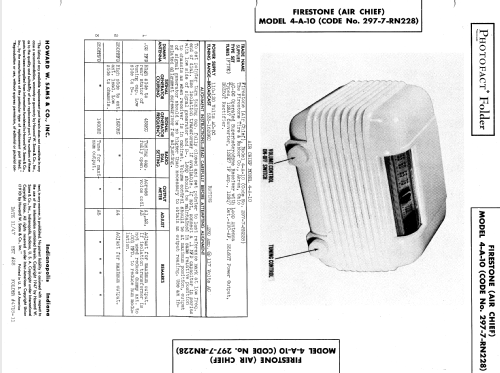 4-A-10 Air Chief Code 297-7-RN228; Firestone Tire & (ID = 495008) Radio