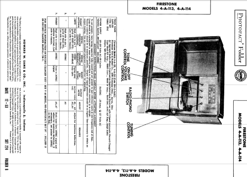 4-A-113 Code 334-3-5A3C; Firestone Tire & (ID = 566920) Radio