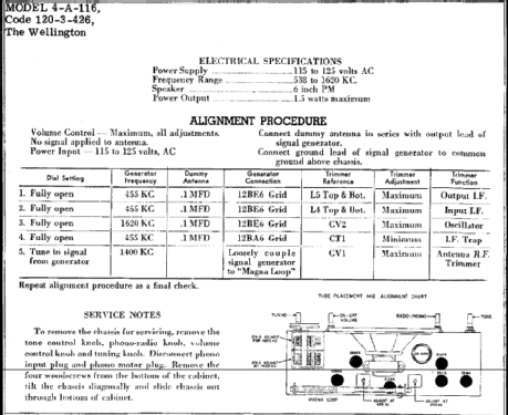 4-A-116 'The Wellington' Code 120-3-426; Firestone Tire & (ID = 211114) Radio