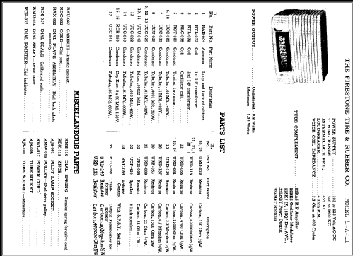 4-A-11 Air Chief Ch= 188-8-4A11; Firestone Tire & (ID = 332889) Radio