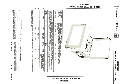 4-A-132 Ch= Code 364-5-355; Firestone Tire & (ID = 1930891) Radio