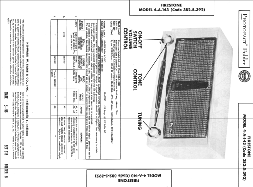 4-A-143 Code 382-5-392; Firestone Tire & (ID = 2231039) Radio