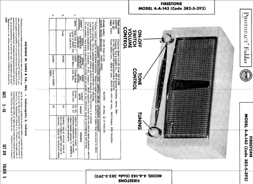 4-A-143 Code 382-5-392; Firestone Tire & (ID = 559670) Radio