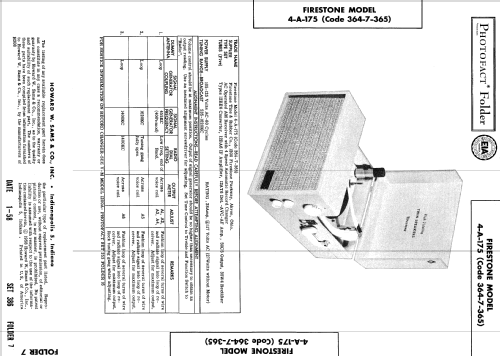 4-A-175 Code 364-7-365; Firestone Tire & (ID = 559695) Radio