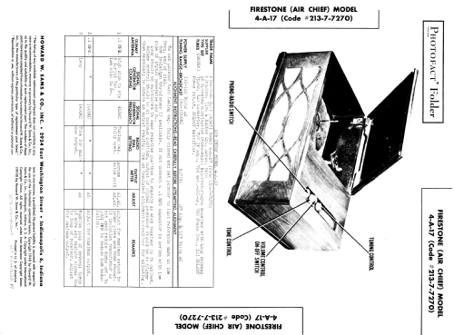 4-A-17 Air Chief Ch= 213-7-7270; Firestone Tire & (ID = 957110) Radio