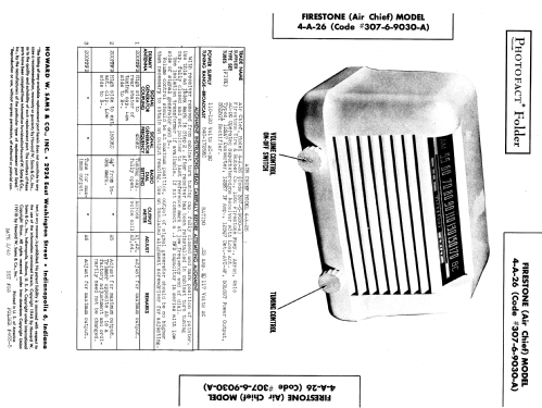 4-A-26 Air Chief 'The Newscaster' Ch= 307-6-9030-A; Firestone Tire & (ID = 946300) Radio