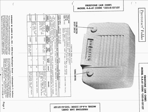 The Cameo 4-A-61 Code 332-8-137J2T; Firestone Tire & (ID = 1417143) Radio